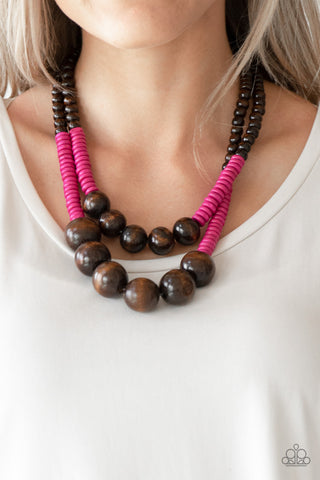 Cancun Cast Away Pink Paparazzi Necklace