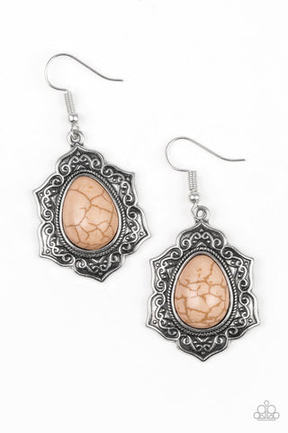 So Santa Fe Brown Paparazzi Earrings