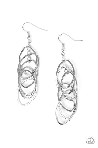 Tangle Tango Silver Paparazzi Earrings