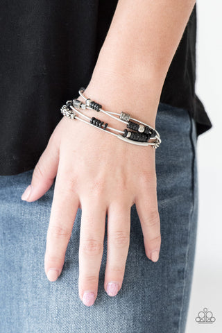 Tribal Spunk Black Paparazzi Bracelet