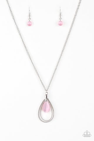 Teardrop Tranquility Pink Paparazzi Necklace