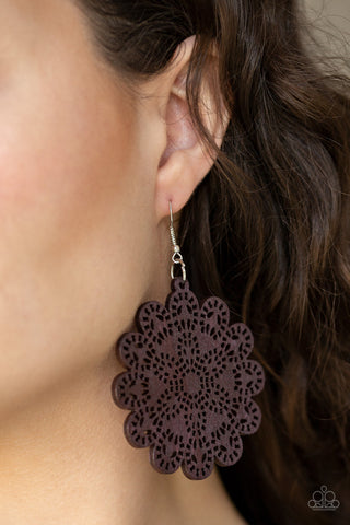 Coachella Cabaret Brown Paparazzi Earrings