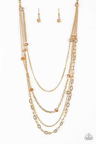 Glamour Grotto Gold Paparazzi Necklace