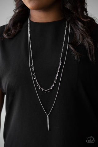 Keep Your Eye on the Pendulum Silver Paparazzi Necklace