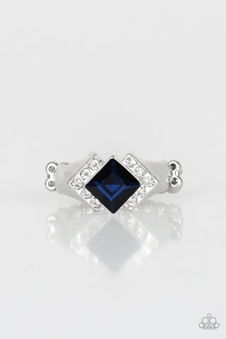 Wallstreet Winner Blue Paparazzi Ring