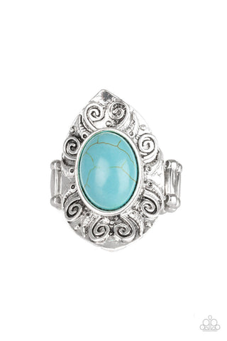 Mega Mother Nature Blue Paparazzi Ring