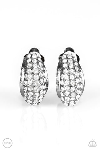 Revenue Avenue Black Paparazzi Clip-On Earrings