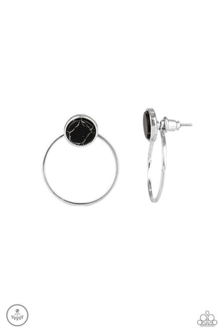 Simply Stone Dweller Black Paparazzi Earrings