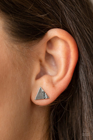 Pyramid Paradise Silver Paparazzi Earrings