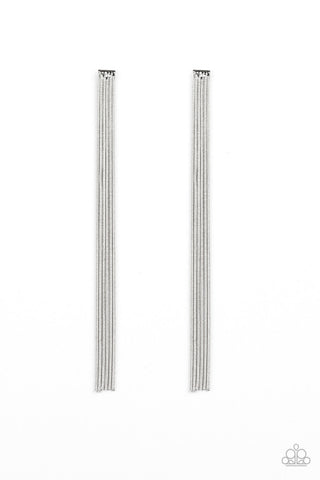 Head to Toe Dazzle Silver Paparazzi Earrings