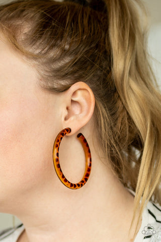 Miami Minimalist Brown Paparazzi Earrings