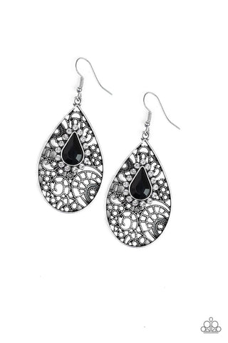 Modern Monte Carlo Black Paparazzi Earrings