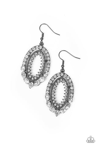 Trophy Shimmer Black Paparazzi Earrings