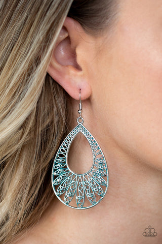 Flamingo Flamenco Blue Paparazzi Earrings