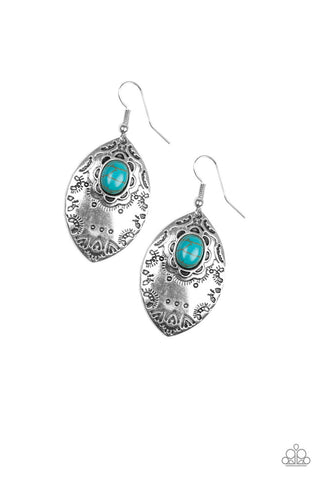 Mountain Montage Blue Paparazzi Earrings