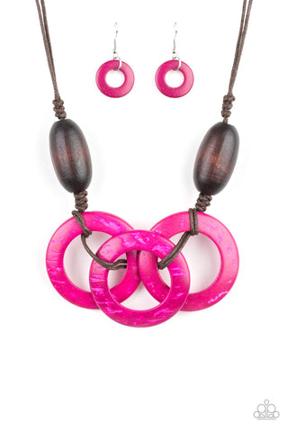 Bahama Drama Pink Paparazzi Necklace