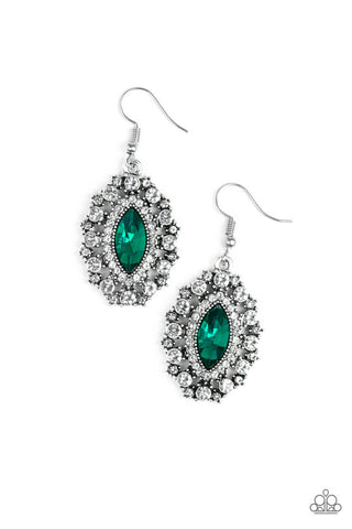 Long May She Reign Green Paparazzi Earrings