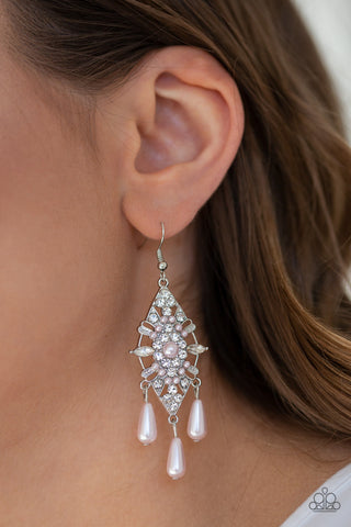 Majestic Mood Pink Paparazzi Earrings
