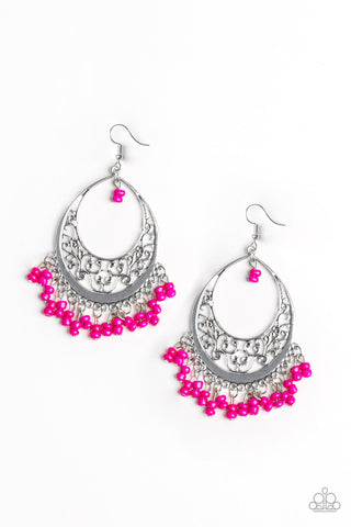 Malibu Mamba Pink Paparazzi Earrings