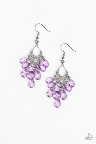 What Happens in Maui Purple Paparazzi Earrings