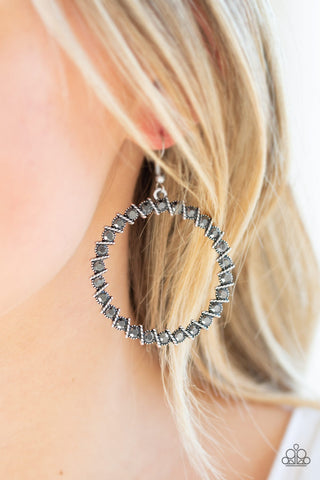 Enlighten Me Silver Paparazzi Earrings