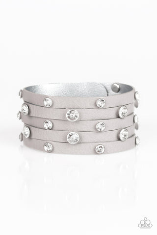 Rhinestone Reputation Silver Paparazzi Bracelet