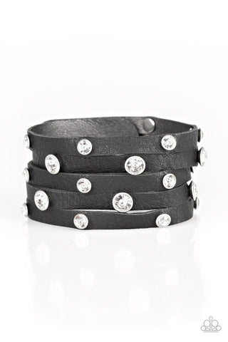 Rhinestone Reputation Black Paparazzi Bracelet