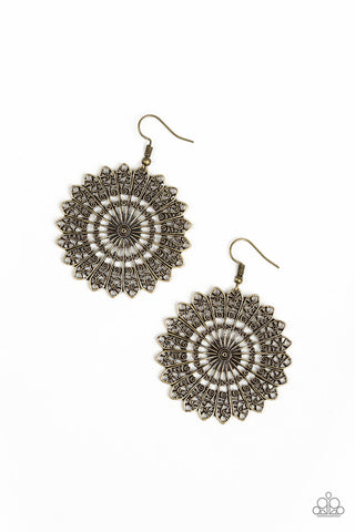 Globetrotting Guru Brass Paparazzi Earrings