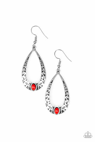 Colorfully Charismatic Red Paparazzi Earrings