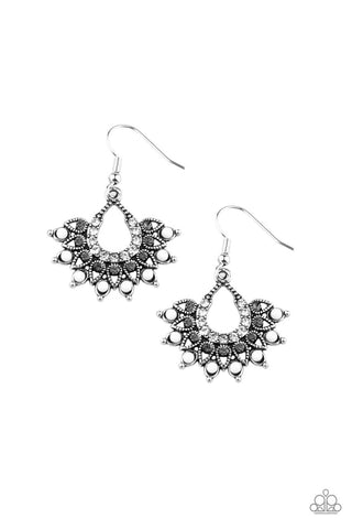 Gypsy Glitz White Paparazzi Earrings