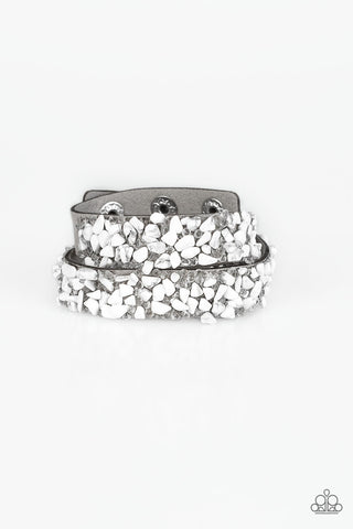 CRUSH to Conclusions White Paparazzi Bracelet