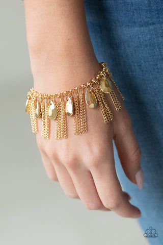 Brag Swag Gold Paparazzi Bracelet