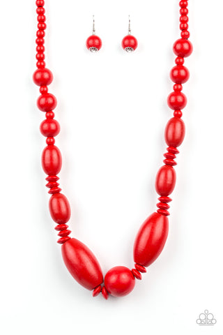 Summer Breezin Red Paparazzi Necklace