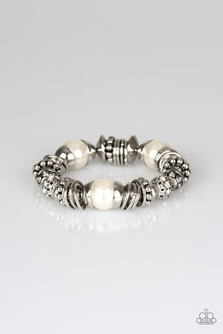 Uptown Tease White Paparazzi Bracelet
