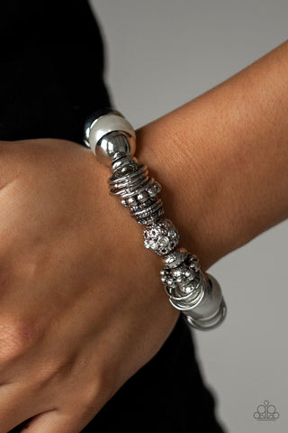 Uptown Tease White Paparazzi Bracelet