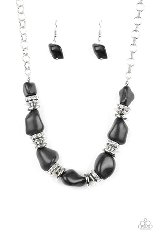 Stunningly Stone Age Black Paparazzi Necklace