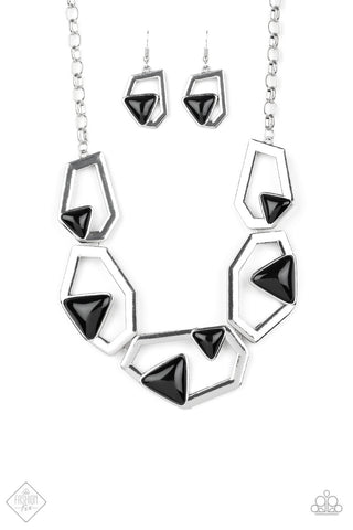 GEO-ing, GEO-ing, Gone! Black Paparazzi Necklace