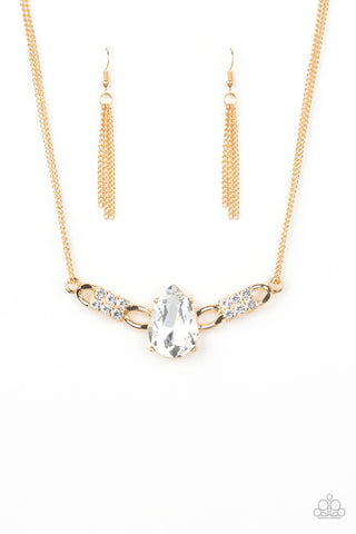 Way to Make an Entrance Gold Paparazzi Necklace