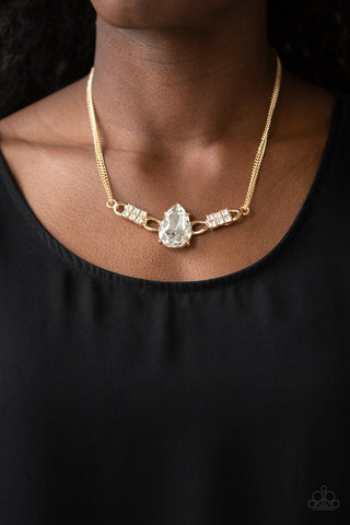 Way to Make an Entrance Gold Paparazzi Necklace