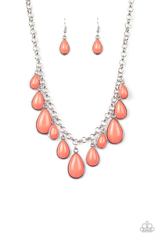 Jaw-Dropping Diva Orange Paparazzi Necklace
