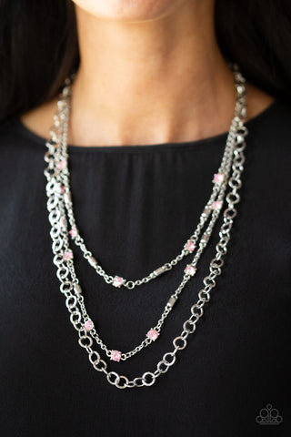 Metro Mixer Pink Paparazzi Necklace