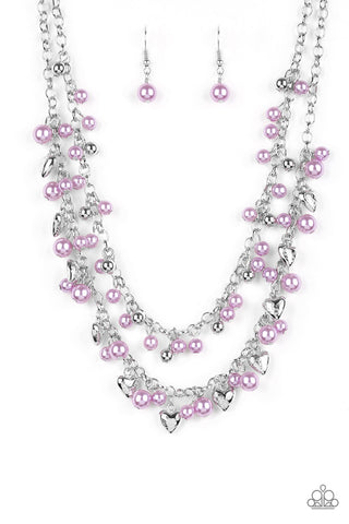 Kindhearted Heart Purple Paparazzi Necklace