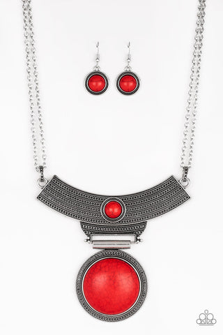 Lasting EMPRESS-ions Red Paparazzi Necklace