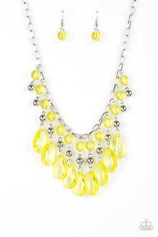 Beauty School Dropout Yellow Paparazzi Necklace
