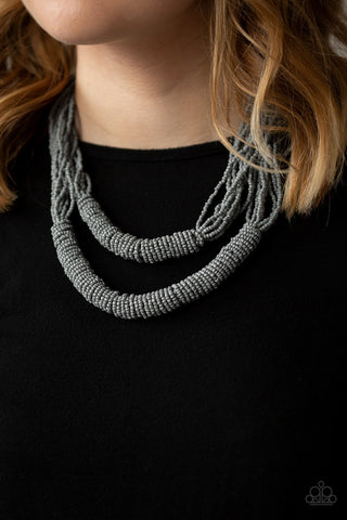 Right as RAINFOREST Silver Paparazzi Necklace