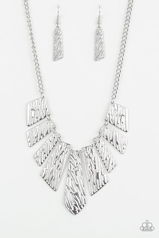 Texture Tigress Silver Paparazzi Necklace