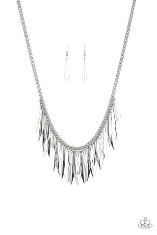 The Thrill Seeker Silver Paparazzi Necklace