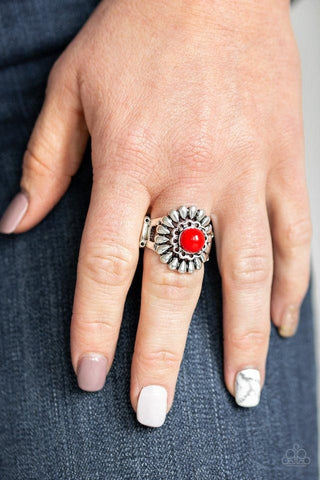 Poppy Pep Red Paparazzi Ring