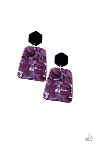 Majestic Mariner Purple Paparazzi Earrings