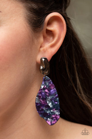 Fish Out of Water Purple Paparazzi Earrings